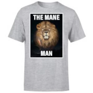 Image of The Mane Man T-Shirt - Grey - 5XL