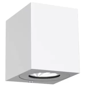 Image of Canto kubi LED Dimmable Outdoor Up Down Wall Lamp White, IP44, 2700K