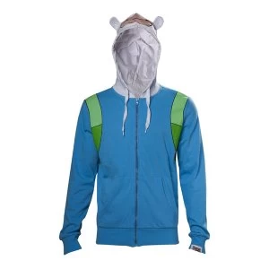 Image of Adventure Time - Finn Inspired All-Over Print Mens Small Hoodie - Multi-Colour