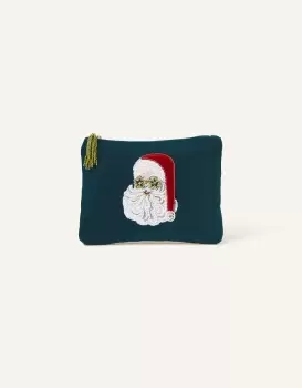 Image of Accessorize Womens Santa Velvet Pouch, Size: 19x14cm