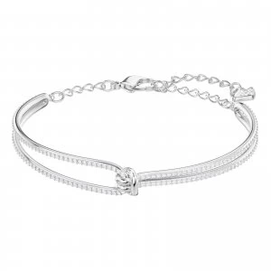 Image of Swarovski Lifelong Rhoduim Plated White Bangle 5368552 Jewellery