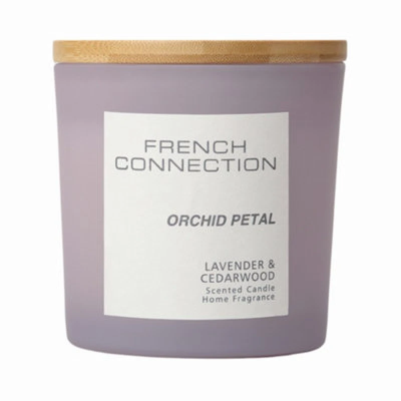 Image of French Connection Pastel Range Lavender & Cedarwood Candle 322G Clear