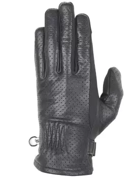 Image of Helstons Candy Air Summer Leather Black Beige Gloves T9