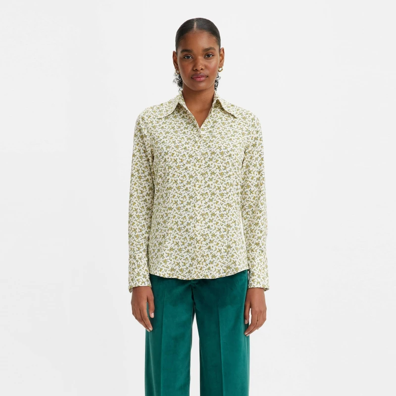 Image of Levis Levis Maeve Blouse Elodie Floral Mos Blouses - Long Sleeve 8 (XS) Multi 57609799310