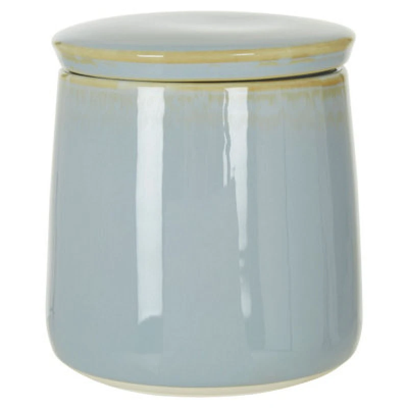 Image of Orsina Blue Porcelain Canister With Matching Lid,glossy Tapered Design Container For Counter,storage Container