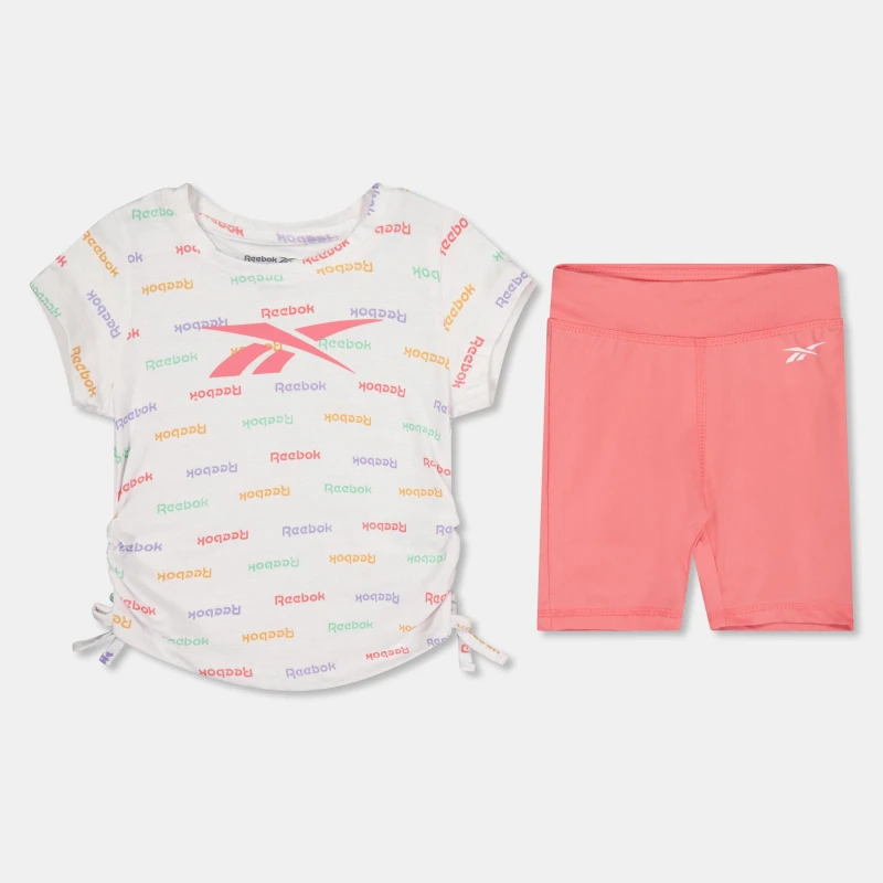 Image of Reebok Bike Top and Shorts Set Strawberry female 18-24 Mnth