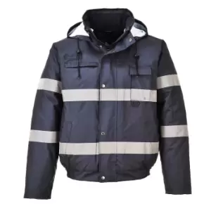 Image of Portwest Iona Lite Reflective Work Bomber Jacket (L) (Navy)