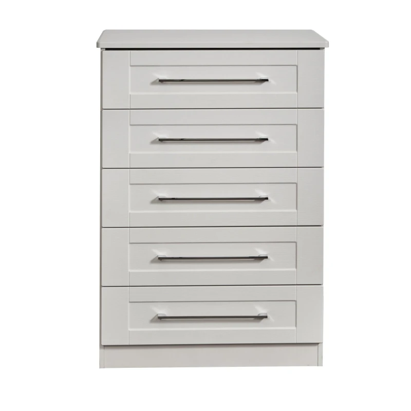 Image of Ripon 5 Drawer Chest In Grey Ash (Ready Assembled)