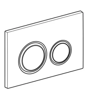 Image of Geberit Flush Plate SIGMA21 for Dual Flush: Black, Gloss Chrome-plated - 263416