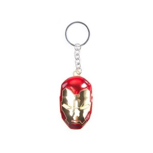 Image of Marvel Comics - Iron Man Mask Unisex One Size Keychain - Gold/Red