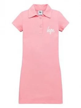 Image of Hype Polo Shirt Dress - Pink