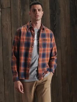 Image of Superdry Workwear Shirt, Brown, Size S, Men