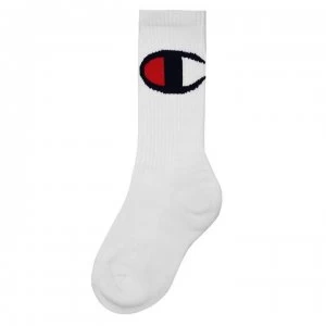 Image of Champion Logo Crew Socks - White ORL
