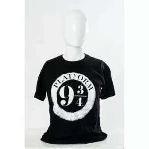 Image of Black Platform 9&amp;3 Quarters Harry Potter Unisex T-Shirt Medium