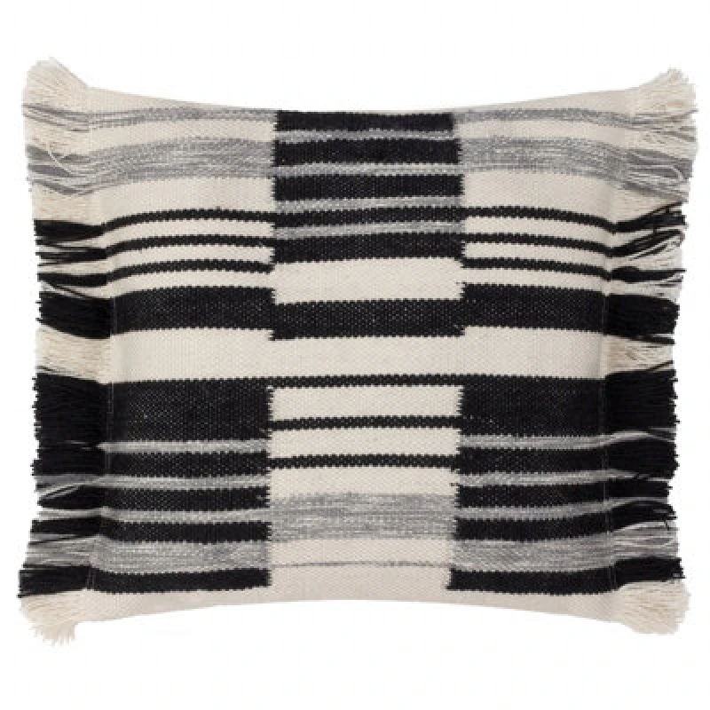 Image of Torode Woven Cushion Black / 45 x 45cm / Polyester Filled