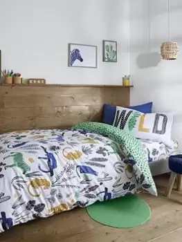 Image of Pineapple Elephant Wild Jungle Animals Duvet Set - Sb