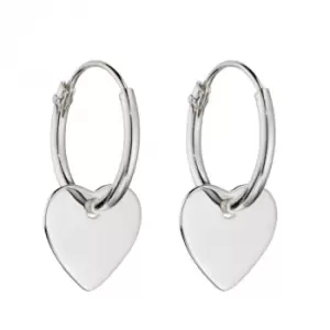 Image of Small Heart Assembled Hoop Earring E5993