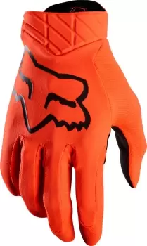 Image of FOX Airline Motocross Gloves, black-orange Size M black-orange, Size M