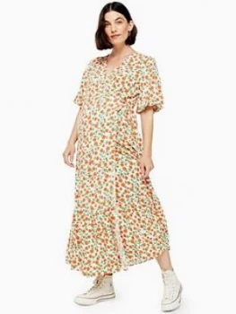 Image of Topshop Maternity Peplum Wrap Dress - Multi