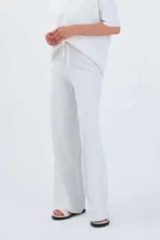 Image of Fletcher Cropped Wide Leg Trouser, White / XS