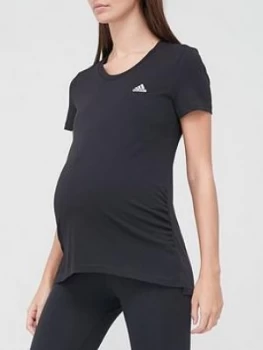 Image of adidas Maternity T-Shirt - Black, Size S, Women