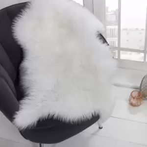 Image of White Faux Fur Sheepskin Rug