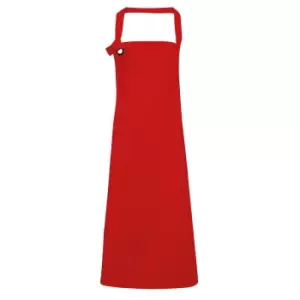 Image of Premier Unisex Calibre Heavy Cotton Canvas Bib Apron (red)