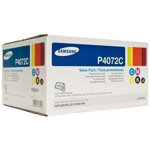 Image of Samsung CLT-P4072C Toner Cartridges - 4 Pack BK/C/M/Y