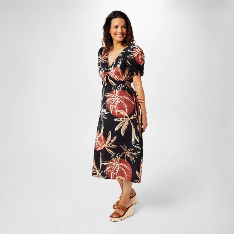 Image of Biba Printed Tea Dress Sunset Print female 10 (S)