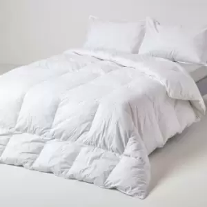 Image of Duck Feather and Down 10.5 Tog Double Size Autumn Duvet - White - Homescapes