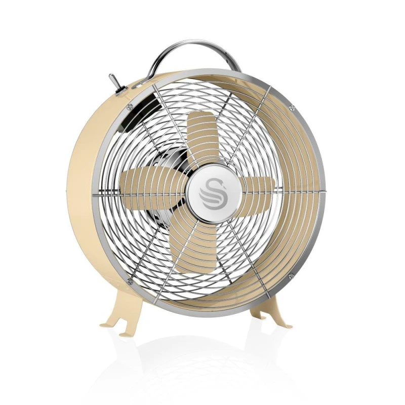 Image of Swan 8 Retro Cream Clock Fan Cream M