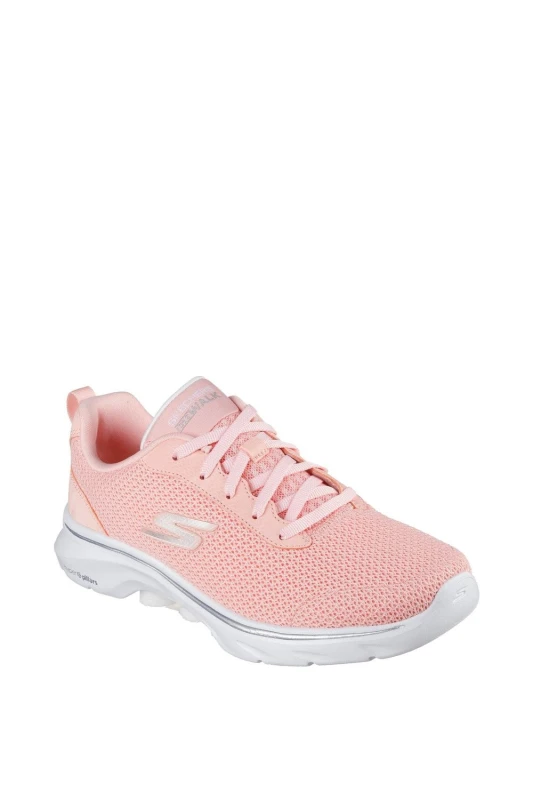 Image of Skechers Womens Go Walk 7 Kaylor Trainer in Peach Peach Female 7
