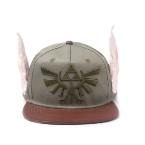 Image of Nintendo - Embroidered Royal Crest With Novelty Ears Unisex Pop-Lock Fitting Strap Cap - Green/Brown