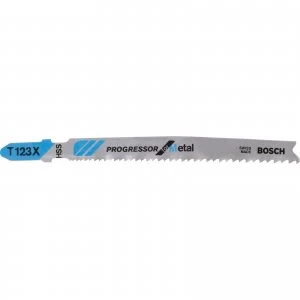 Image of Bosch T123 XF Progressor Metal Cutting Jigsaw Blades Pack of 5