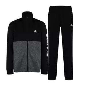 Image of adidas Boys Linear Knit Kids Tracksuit - Black