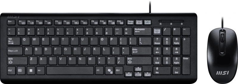 Image of MSI USB Combo Copilot PRO_UK keyboard Mouse included Home/Office QWERTY UK English Black USB COMBO COPILOT PRO_UK