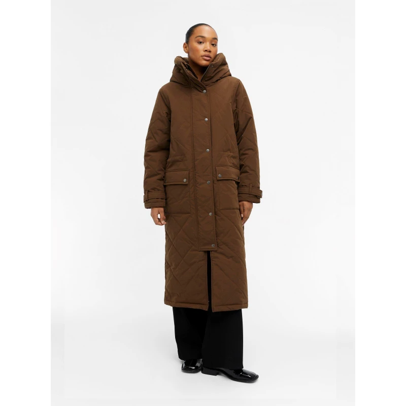 Image of Object Katie Long Coat - Brown Brown 8