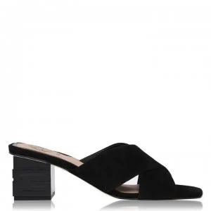 Image of Guess Madra Heeled Sandals - BLACK