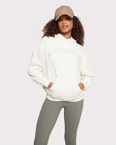 Image of Chelsea Peers Chelsea Peers Branded Hoodie OFF White Female 16 QV46204