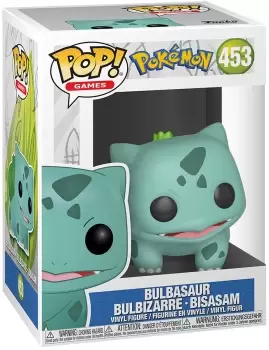 Image of Pokemon Bulbasaur (EN), Bulbizarre (FR), Bisasam (DE) vinyl figurine no. 453 Funko Pop! multicolor