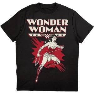 Image of DC Comics - Wonder Woman Explosion Unisex Medium T-Shirt - Black