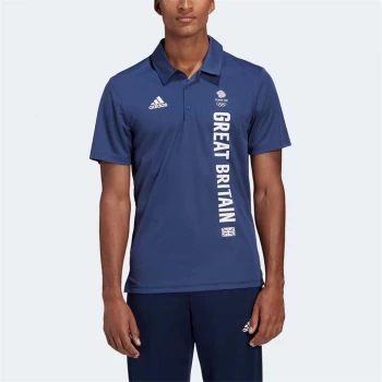 Image of adidas Great Britain Team Polo Shirt Mens - Tech Indigo
