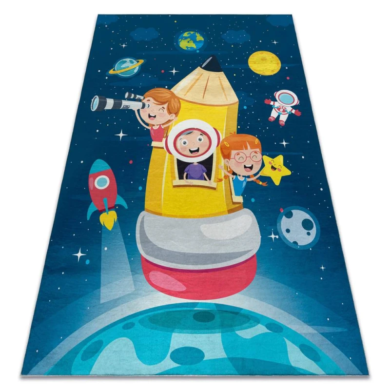 Image of RugsX Bambino Rug in Blue Size: 140cm x 200cm Blue Unisex 140cm x 200 cm