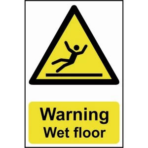 Image of Scan Warning Wet Floor Sign 200mm 300mm Standard