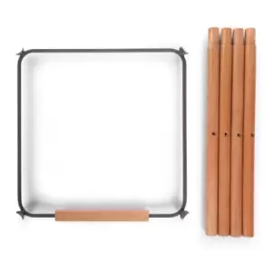 Image of Childhome Evolu 2 High Chair Extra Long Legs - Natural/Anthracite + Footstep