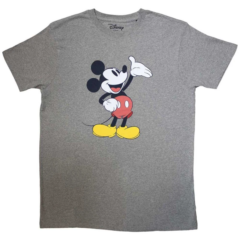 Image of Disney Mickey Mouse Reveal T Shirt Grey unisex