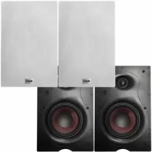 Image of 2x Pair Loops 140W 6.5€ Low Profile In-Wall Speaker - 8Ohm - Ultra Slim Recessed