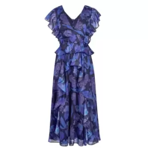 Image of Ted Baker Vertey Ruffle Dress - Blue