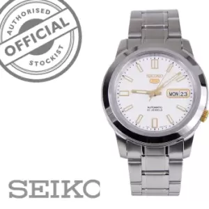 Image of Seiko 5 Automatic White Dial Stainless Steel Bracelet Mens Watch SNKK07K1