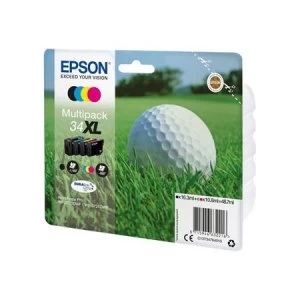Image of Epson Golf ball 34XL Black And Tri Colour Ink Cartridge
